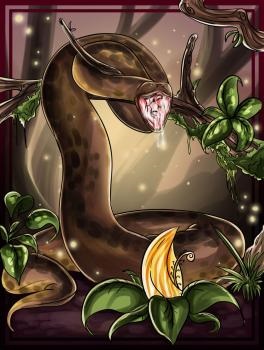 Rajz anakonda kígyó