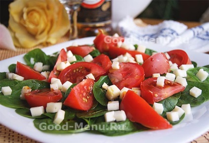 Spenót saláta - recept fotókkal (saláta) Spenót saláta - recept fotókkal
