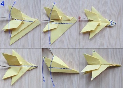 Repülőgép origami papír utasításokat, hogyan kézműves repülő (repülő) Repülőgép origami papír utasításokat, hogyan repül kézműves