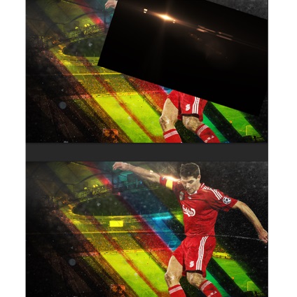 Létrehozása Poster „futball” a Photoshop