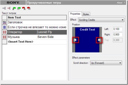 Készítsen görgetés címek és a szöveg Sony Vegas