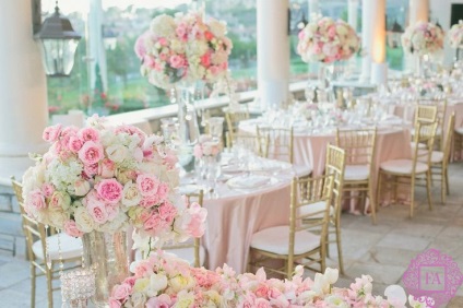 Весілля в ніжному кольорі рожевий, фіолетовий, блакитний