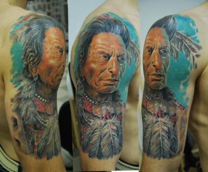 Tattoo indiánok érték, fotók, vázlatok