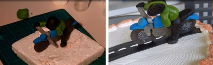 Sütemény formájában a „motorkerékpár” a masztix, lépésről lépésre varázsló osztály (motorkerékpár) Cake formájában a „motorkerékpár” az öntött, lépésről lépésre varázsló osztályról