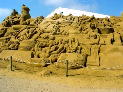 Csodálatos homok szobrok, a világ kortárs művészeti