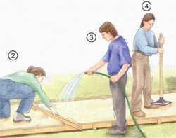 Útcsempe - technológiát, a módszereket, előnyök (stacking technológia útburkoló lapok) Útcsempe - módszerek, a juttatások