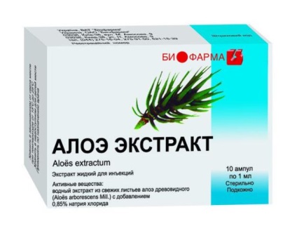 Injekciók aloe - utasítás a folyékony extraktum injekció (injekció) Injekciók aloe - utasítás a folyékony extraktum injekcióhoz