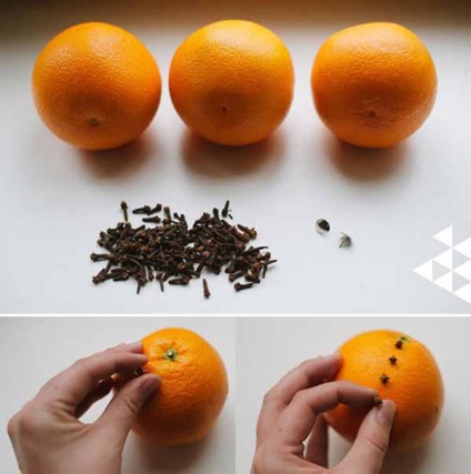 Készült díszek narancs, blog Iriny Zaytsevoy
