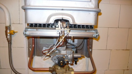 Gáz berendezés működési elve az oszlop Neva, piezoelektromos elem és a régi vektor diagramján Oasis