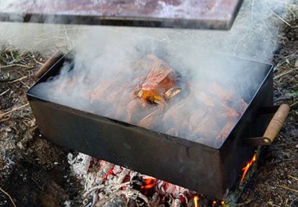 A berendezés működik, mint egy smokehouse, annak szerkezete (smokehouse) A készülék smokehouse hogyan működik, a design