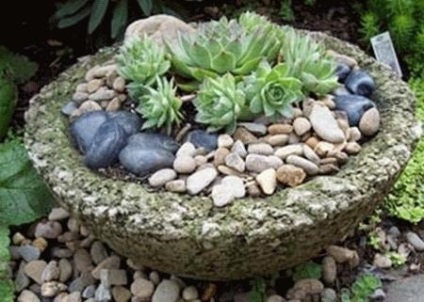 Virágcserepet gipertufa a saját kezük, az építkezés egy fürdő (kéz) Vázák gipertufa saját kezét, fürdők építése