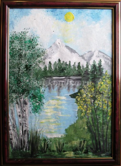 Tavaszi táj gouache lépéseket (tavaszi) Tavaszi táj gouache lépések