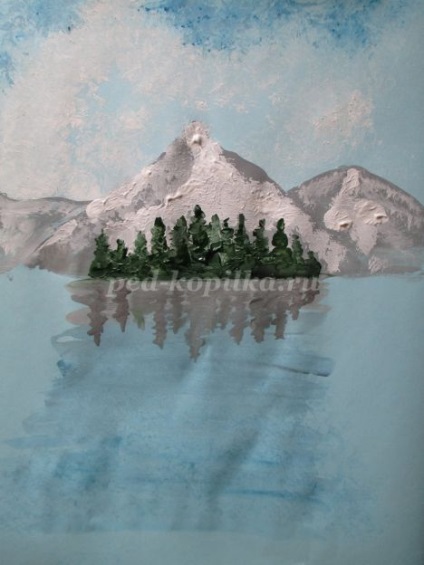 Tavaszi táj gouache lépéseket (gouache) Tavaszi táj gouache lépések