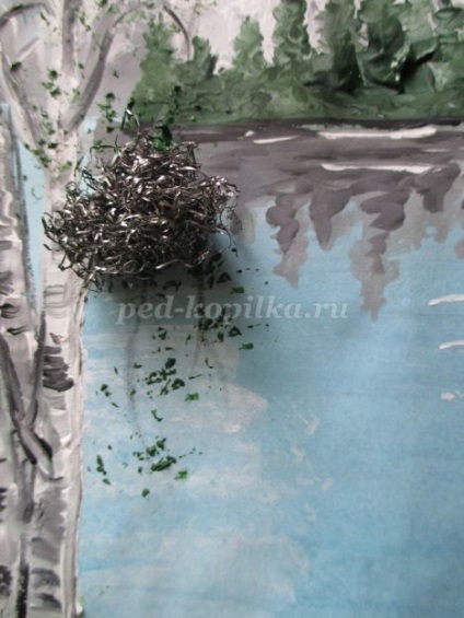 Tavaszi táj gouache lépéseket (tavaszi) Tavaszi táj gouache lépések