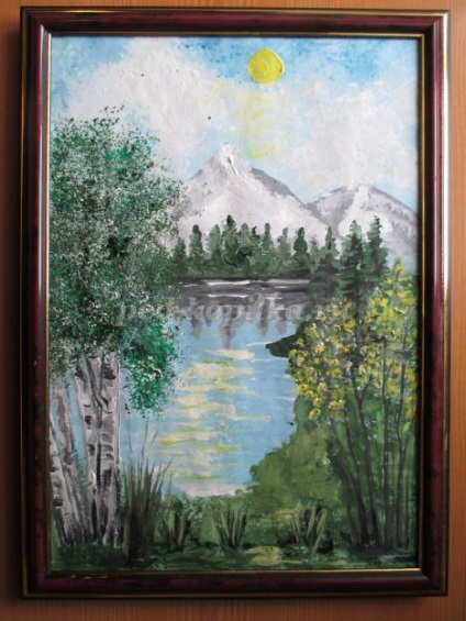 Tavaszi táj gouache lépéseket (gouache) Tavaszi táj gouache lépések