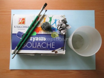 Tavaszi táj gouache lépéseket (gouache) Tavaszi táj gouache lépések