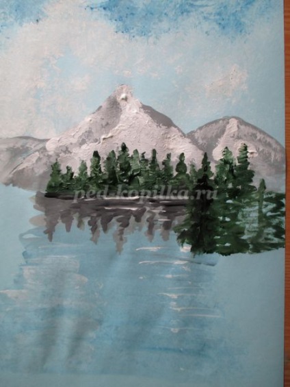 Tavaszi táj gouache lépésenként (lépésenként) Tavaszi táj gouache lépések