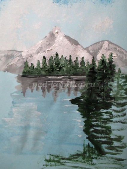 Tavaszi táj gouache lépéseket (tavaszi) Tavaszi táj gouache lépések