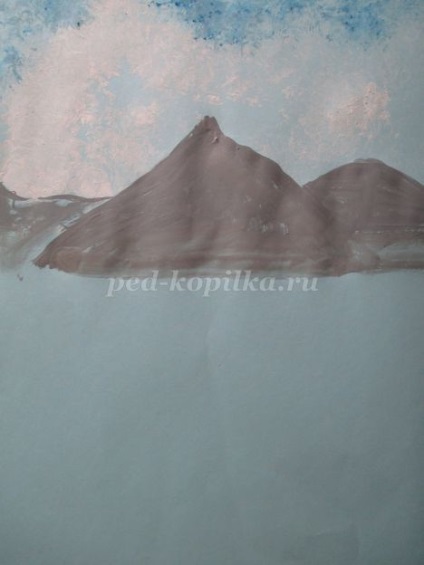 Tavaszi táj gouache lépéseket (táj) Tavaszi táj gouache lépések