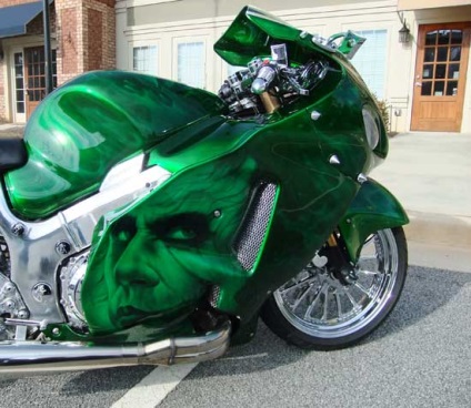 Airbrush egy motorkerékpár (festékszóró) Airbrush egy motorkerékpár