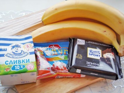 Banán, csokoládé recept egy fotó (lépésről lépésre), egyszerű receptek