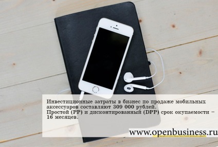 Üzleti ötlet №5409 (értékesítési mobil kiegészítők) Üzleti ötlet №5409