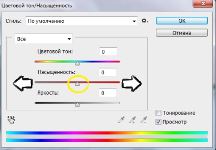 Háttér szín és színtelítettség (Saturation) Háttér szín és színtelítettség