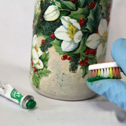 Decoupage pezsgősüveg, decoupage ábécé (decoupage) Decoupage pezsgősüveg, ábécé decoupage