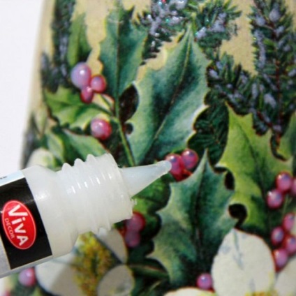 Decoupage pezsgőhez, ABC decoupage (palack) Decoupage pezsgősüveg, ábécé decoupage