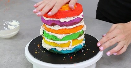 Gyerekek torta saját kezűleg (kéz) Gyerekek torta a kezével