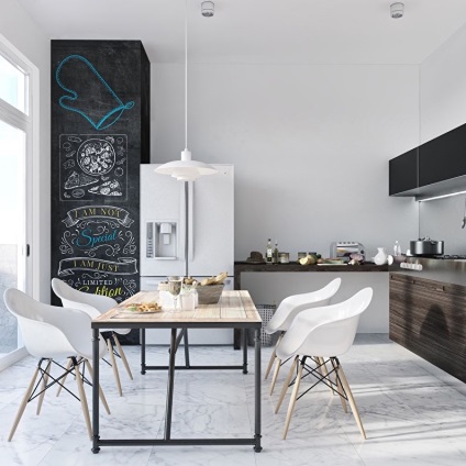 Konyha tervezés skandináv stílusban (80 fotó) (Interior Design) Konyha tervezés skandináv stílusban (80 fotó)