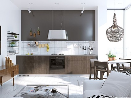 Konyha tervezés skandináv stílusban (80 fotó) (Interior Design) Konyha tervezés skandináv stílusban (80 fotó)
