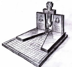 A design műemlékek, sírkövek a temetőben dekoráció sírok (sír) A design műemlékek, sírkövek a temetőben a sírok díszítése