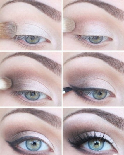 Day make-up kék szem fotók, lépésről lépésre, video (make-up) Day make-up kék szem fotók, lépésről lépésre, videó