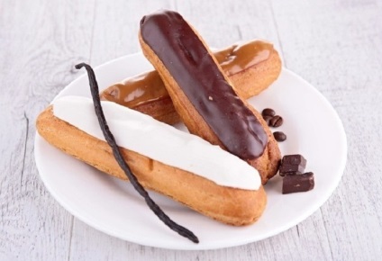 Eclairs - receptek otthon (a nagy tészta táska) Eclairs - receptek otthon