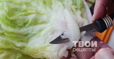 Töltött pán - egy finom recept lépésről lépésre képek (tál káposzta) Töltött pán - egy finom recept lépésről lépésre fotók