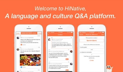 Hinative - nyelvi szolgáltatás, ahol meg lehet kérdezni egy anyanyelvi beszélő