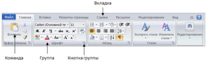 A program felülete a Microsoft Office Word 2010