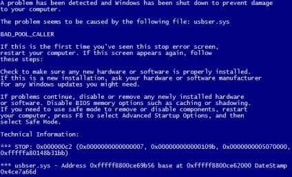 Hogyan oldják meg a hiba a Windows 10 BAD_POOL_CALLER