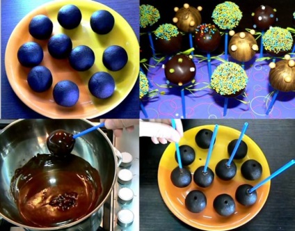 Cake-durran (sütemény POP) - lépésről lépésre fotó és videó receptek (cake-POP (a torta POP) lépésről lépésre fotó és videó receptek) Cake-durran (sütemény POP) - lépésről lépésre fotó és videó receptek