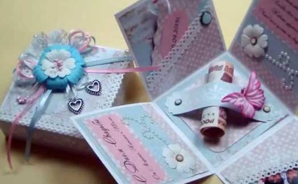 Doboz meglepetés Scrapbooking mester osztály (karton) Doboz meglepetés Scrapbooking mesterkurzus