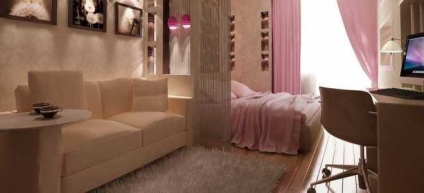 Az ágy egy stúdió apartman (lakás) Az ágy egy garzonlakás