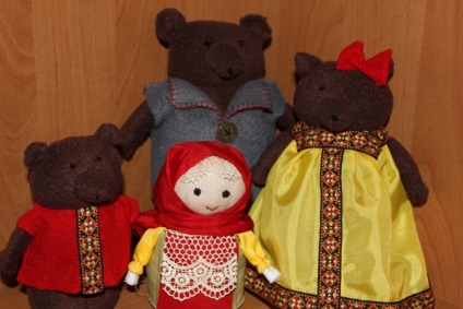 Doll saját kezével egy asztali színház „Three Bears”