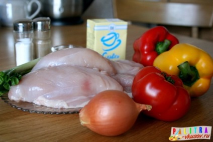 Csirke tejszínes mártással (fotó-recept) (zöldhagyma kötegek) Csirke tejszínes mártással (fotó-recept)