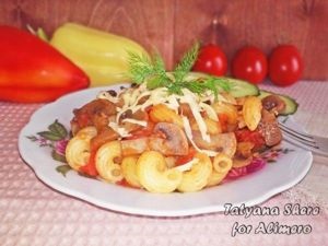 Tészta gombával és paradicsommal (tészta gombával) Tészta gombával és paradicsommal