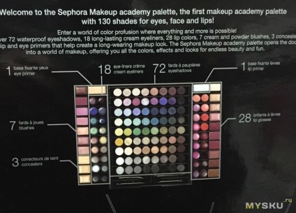 meghatározott kozmetikai Sephora smink paletta akadémia