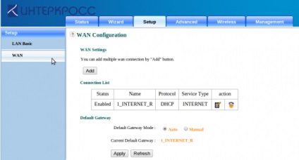 Beállítása router keresztezés icxeth5670ne orosz