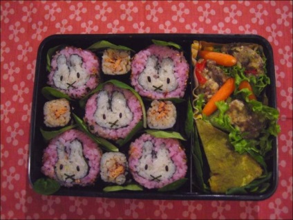 Eredeti receptek sushi és hengerek fotó