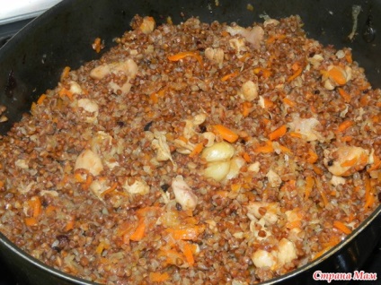 Csirke pilaf és hajdina (pohánka) Pilaf csirke és hajdina