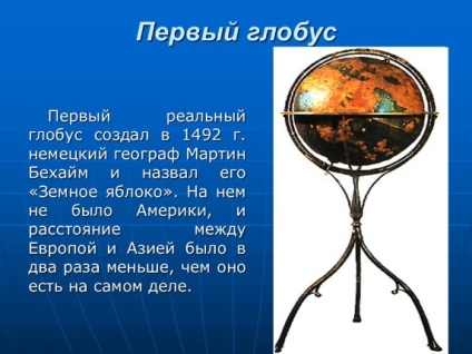 Bemutatása Bemutatása „Globe and Map”